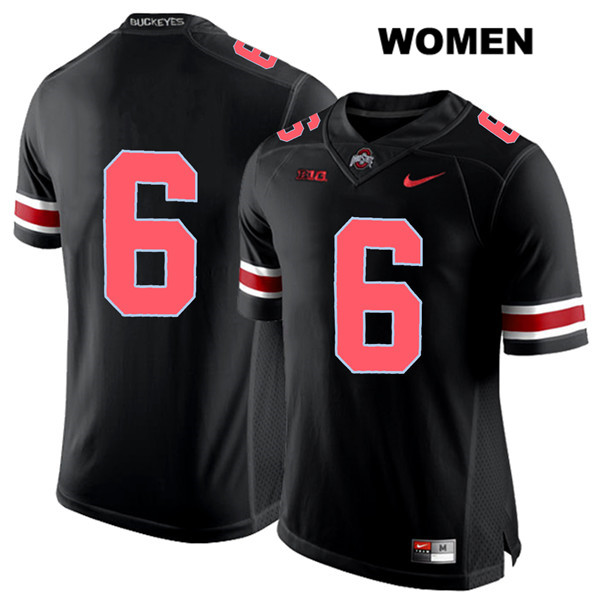 Ohio State Buckeyes Women's Kory Curtis #6 Red Number Black Authentic Nike No Name College NCAA Stitched Football Jersey TF19K48ND